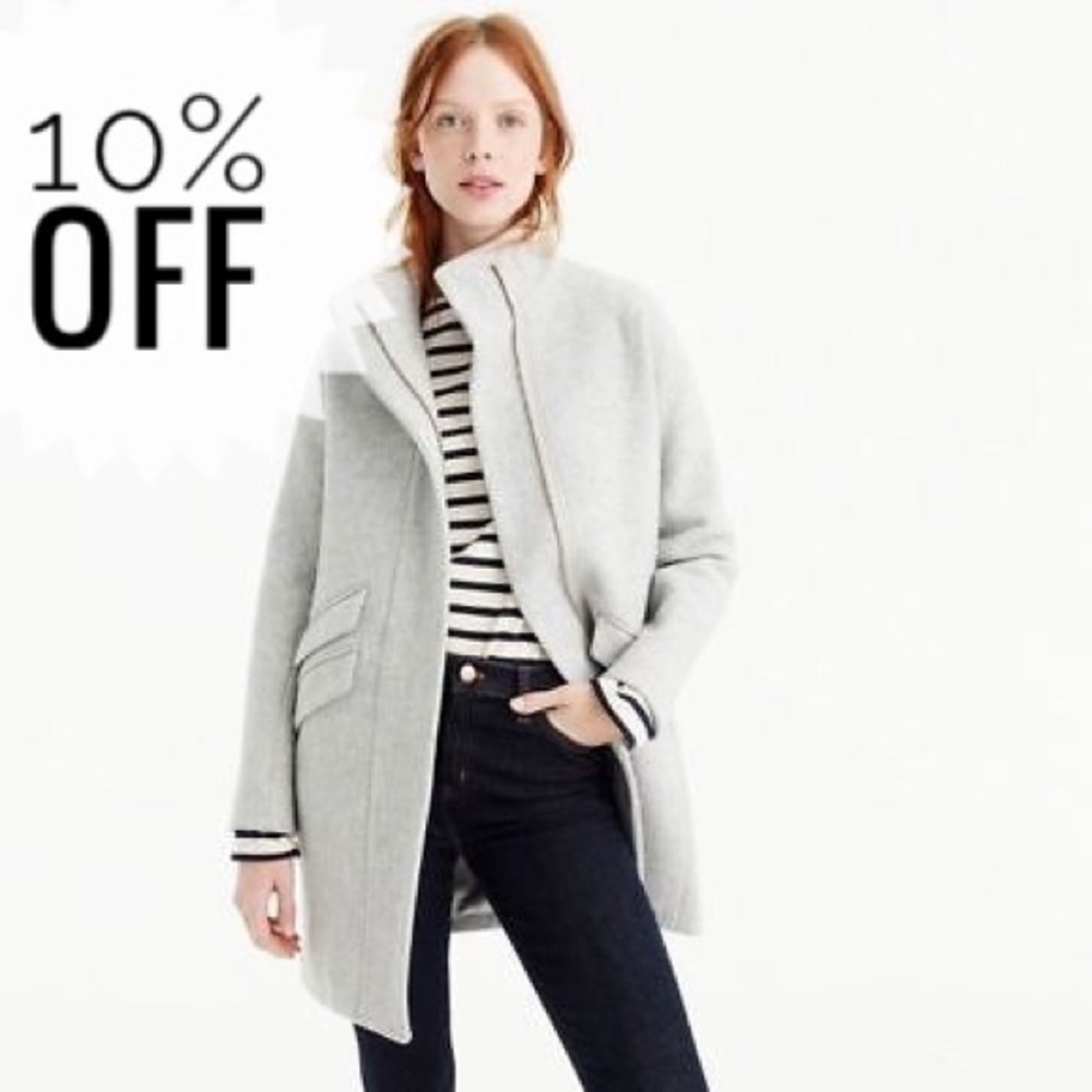 J.Crew cocoon gray trench coat